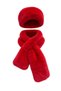 Women's Winter Vegan Fur Plush Hat and Scarf Set - 8