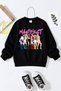 3 İplik Manifest Girls' Pink Printed Crew Neck Long Sleeve Sweatshirt - 3