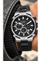 45mm Case-Black Silicone Cord-Stainless Steel Case-5Atm-Functions Active-Stylish in Box Men's Wristwatch