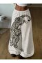Gray Melange Leopard Wide Leg Unisex Harajuku Sweatpants - 5