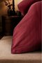 Signature Cotton Satin Double Duvet Cover Set - Burgundy - 3