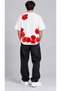 Anime Inspired Red Poppy Eye Printed Oversize Unisex T-Shirt - 3