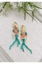 Coral Garden Earrings – Turquoise 9.5X2 cm