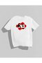 Anime Inspired Red Poppy Eye Printed Oversize Unisex T-Shirt - 2
