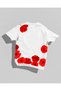 Anime Inspired Red Poppy Eye Printed Oversize Unisex T-Shirt