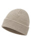 Beige Unisex Folded Soft Plain Beanie
