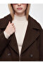 Two Mt Shop Quality Xside Brown Oversize Women's Cashmere Coat - 3