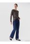 Two Mt Shop Quality Lcw Everyday Brown Combed Cotton Leopard Tight & Slim Long Sleeve Women's Bodysuit - 2