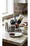 4-Piece Glass Spice Jar Set with Napkin Holder, Black Handle, Metal Stand, Salt and Pepper Shakers, Napkin Holder Set, Countertop Organizer - 2