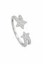 Stone Star Silver Pinky Ring