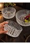 Tessera Handmade Cut Crystal Glass 3-Piece Bowl Set 25-19-16 cm – Salad, Fruit, and Serving Bowl
