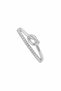 Knot Model Stoned Silver Pinky Ring - 4