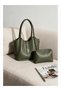 Women's Wallet Shoulder Bag with Lock Detail, Large Size Wallet, Gift Set of 2 Shoulder Bags