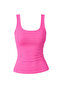 Women's Thick Strap 95% Cotton Lycra Standard Length Blouse Undershirt - Triple Set (Blue, Pink, Mustard) - 3