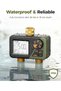 Brass Watering Timer 2 Zone, IP66 Waterproof Programmable Water Timer 2 Outlet with Large Dis - 6