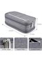 Grey Large Capacity Stationery Organizer for School Office, Multi Compartment Pencil Case and Makeup - 3