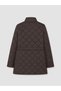 Brown Belted Quilted Women's Puffer Coat - 8