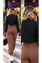 Women's Black Crop Blazer Jacket - 3