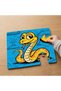 24 Piece Wooden Children's Puzzle with Yellow Cute Snake Design Mpk0358