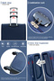 Swift Expandable Soft Material Lightweight Luggage 3PCS (20/24/28 Inch), Suitcase Set, Combination Lock - 4