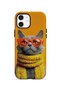 iPhone 12 Vorian Magsafe Double Layer Yellow Scarf Cat Case