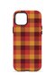 iPhone 12 Vorian Magsafe Double Layer Tile Mustard Plaid Case - 4