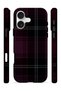 iPhone 16 Plus Vorian Magsafe Double Layer Plum Black Plaid Case - 3