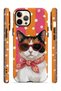 iPhone 12 Pro Vorian Magsafe Double Layer Orange Retro Cat Case - 3