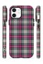 iPhone 12 Vorian Magsafe Double Layer Gray Fuchsia Plaid Case - 3
