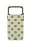 iPhone 18 Pro Max Vorian Double Layer Cream Blue Polka Dot Case - 4