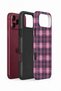 iPhone 18 Pro Vorian Double Layer Fuchsia Gray Plaid Case - 2