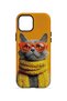 iPhone 12 Pro Vorian Magsafe Double Layer Yellow Scarf Cat Case - 4