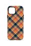 iPhone 12 Vorian Magsafe Double Layer Orange Navy Blue Plaid Case - 4