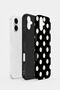 iPhone 16 Vorian Double Layer Black Cream Polka Dot Case - 2