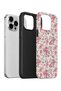 iPhone 15 Pro Max Vorian Double Layer Pink Vintage Floral Case - 2