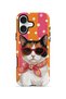 iPhone 17 Vorian Magsafe Double Layer Orange Retro Cat Case