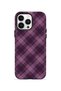 iPhone 14 Pro Max Vorian Magsafe Double Layer Lilac Smoke Plaid Case