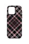 iPhone 15 Pro Vorian Double Layer Powder Black Plaid Case - 4