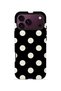iPhone 18 Pro Max Vorian Double Layer Black Cream Polka Dot Case
