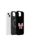 iPhone 14 Plus Vorian Magsafe Double Layer Midnight Pink Bow Case - 2