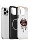 iPhone 14 Pro Max Vorian Magsafe Double Layer Dripping Leopard Lip Case - 2