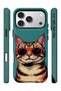 iPhone 17 Pro Max Vorian Magsafe Cool Cat Case with Double Layer Glasses - 3