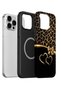 iPhone 14 Pro Max Vorian Magsafe Double Layer Gold Heart Leopard Case - 2