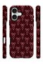 iPhone 16 Plus Vorian Magsafe Double Layer Burgundy Bow Grid Case - 3