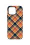 iPhone 16 Pro Vorian Double Layer Orange Navy Blue Plaid Case - 4