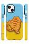 iPhone 13 Vorian Double Layer Sleepy Orange Cat Case - 3