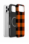 iPhone 17 Pro Max Vorian Magsafe Dual Layer Orange Buffalo Check Case - 2