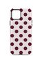 iPhone 12 Pro Vorian Double Layer White Claret Red Polka Dot Case - 4
