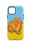 iPhone 13 Vorian Double Layer Sleepy Orange Cat Case - 4
