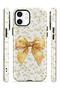 iPhone 12 Vorian Double Layer Golden Floral Bow Case - 3